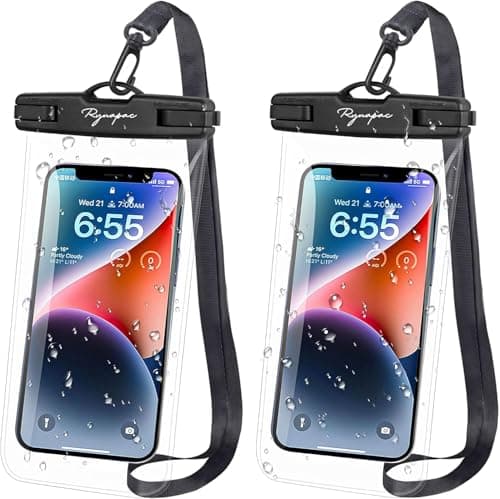 Rynapac Waterproof Phone Pouch Bag - 7.5in Waterproof Phone Case for Beach Travel Must Haves, IPX8 Cellphone Dry Bag with Lanyard for iPhone 16 15 Pro Max Galaxy S25 Pixel 8a, Cruise Essentials - Image 1