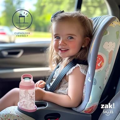Zak Designs Bluey Atlantic Kids Water Bottle For School or Travel, 16oz Durable Plastic Water Bottle With Straw, Handle, and Leak-Proof, Pop-Up Spout Cover, 2-Pack (Bluey, Bingo) - Image 7