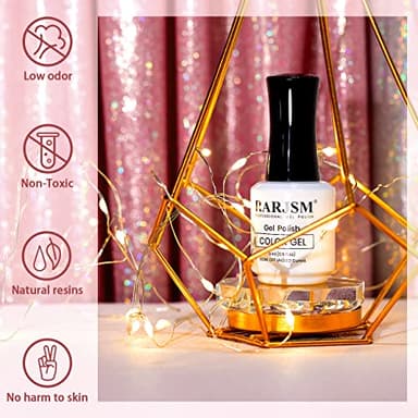 RARJSM Nude Gel Polish Sheer Rose Pink Gel Nail Polish Clear Pink French Manicure Nude Pink Jelly Nail GelPolish Varnish Curing Requires 1pcs 15ml LED UV Gel Soak Off for Home Salon Nail Art DIY - Image 5