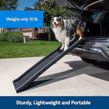 PetSafe Happy Ride Folding Dog Ramp - SUV Compatible Lightweight Pet Ramp with High Traction Walking Surface - Joint Strain Protection - Secure Foldable Design for Compact Storage - Image 5