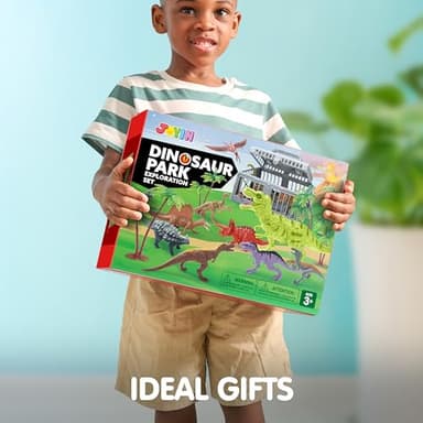 JOYIN Dinosaur Toys with Activity Play Mat & Storage Cage, 19 PCS Realistic Dinosaur Figures & Trees for Toddlers Kids Ages 3-5, Ideal for Boys and Girls Gift - Image 8