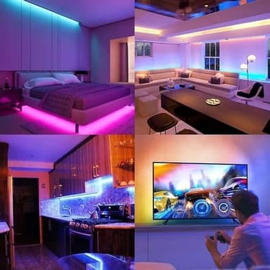 DAYBETTER LED Strip Lights 130ft Lights Strip for Bedroom, Desk, Indoor Room Bedroom Brithday Gifts RGB Decor with Remote and 24V Power Supply - Image 6