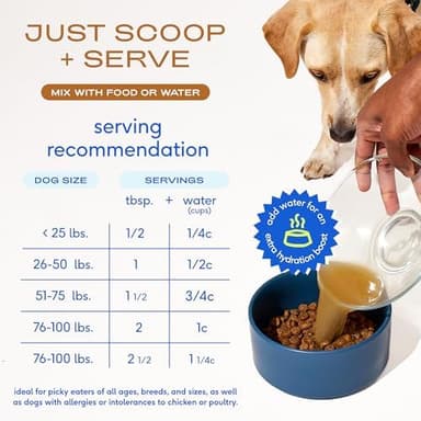 Native Pet Bone Broth for Dogs and Cats - Made with Real Beef Bone Broth, Dog Food Toppers for Picky Eaters- Provides Extra Hydration & Nutrition for Joint Strength, Immunity & Heart Health-192 Scoops - Image 8