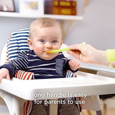Olababy Baby and Children's Spoon (Training, Set of 2) - Flexible Learning Spoon for Complementary Foods Introduction | Soft, Flexible Silicone BPA-Free - Image 3
