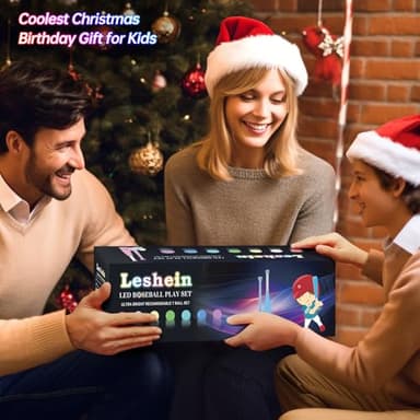 Leshein LED Tball Set for Toddlers 3-5, 5-8, Light up Tee Ball Set for Toddlers, Glow in The Dark T Ball Set for Kids 3-5, Kids Outdoor Toys Baseball Toys Gifts for Boys Girls (Blue) - Image 2