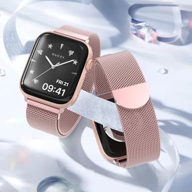 Original Stainless Steel Mesh Loop Compatible with Apple Watch 38mm 40mm 41mm 42mm 44mm 45mm 46mm 49mm Women Men, Magnetic Clasp Replacement for iWatch Bands Series 11 10 9 8 7 6 5 4 Ultra SE 3 2 1 - Image 6