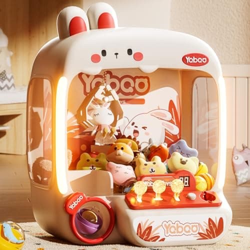 64 PCS Large Claw Machine for Kids Bunny, Vending Machine Toys for Girls 5 6 7 8 Year Old, Candy and Prize Electronic Dispenser Game Ages 5-7 6-8, Christmas Birthday Gift for 3 4 5 6 Year Old - Image 1