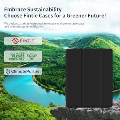 Fintie Hybrid Slim Case for iPad Air 13-inch (M3) 2025, (M2) 2024 - [Built-in Pencil Holder] Shockproof Cover with Clear Transparent Back Shell, Black - Image 2