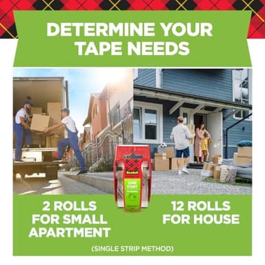 Scotch Sure Start Shipping Packaging Tape, 1.88" x 22.2 yd, Designed for Packing, Shipping and Mailing, Quiet Unwind, No Splitting or Tearing, 1.5" Core, Clear, 6 Dispensered Rolls (145-6) - Image 5