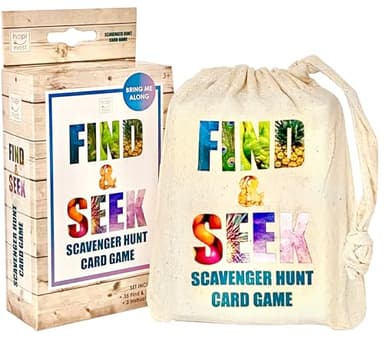 Hapinest Find and Seek Scavenger Hunt Card Game, Indoor Outdoor Activities for Kids Toddler & Family, Beach Camping Travel Car Games for Road Trips, Kids Scavenger Hunt Game Age 3 4 5 6 Years Old & Up - Image 1