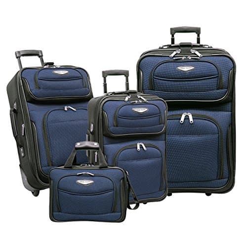 Travel Select Amsterdam Expandable Rolling Upright Luggage, Navy, 4-Piece Set - Image 1