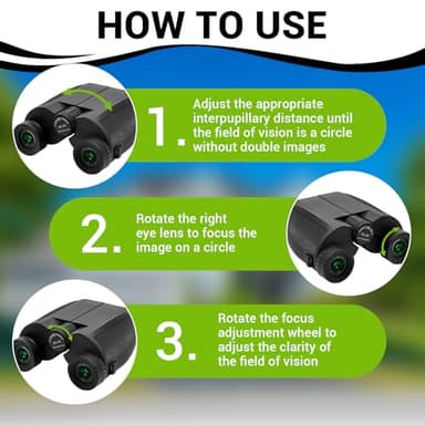 20x25 Binoculars for Adults & Kids, High Power Easy Focus,Waterproof Compact Binoculars with Low Light Vision for Bird Watching,Travel,Concert,Hiking(Black) - Image 5