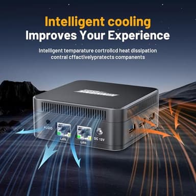 PAGEPINMU KP100 Mini PC - Intel N100, LPDDR5 16GB RAM, 512GB SSD | Triple 4K@60Hz Display | Silent Cooling | WiFi 6 & Dual Gigabit | Mini Computer Desktop Windows 11 Pro for Home Office & Business - Image 7
