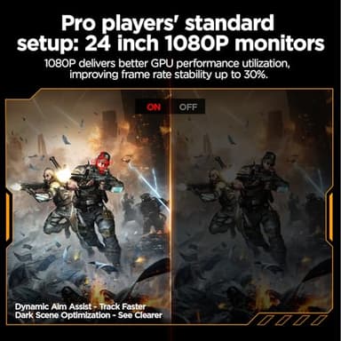 KOORUI Gaming Monitor, 24" Fast IPS Computer Monitor, 200Hz FHD HDR400 Display, 1ms PC Screen, 90% DCI-P3 Color Gamut, Adaptive Sync, Ultra Slim Frame, VESA Mountable, HDMI 2.0, DP 1.4, G2411P - Image 5