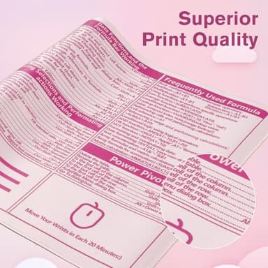 iCasso Excel Cheat Sheet Desk Pad,Excel Mouse Pad Shortcuts,Excel Shortcuts Cheat Sheet Keyboard Mat, Extended Large XXL Non-Slip Mousepad with Stitched Edges for Computer(Pink Excel Shortcuts) - Image 4