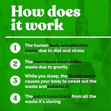 Nuubu | Deep Cleansing Foot Pads for Better Sleep & Foot Care | Premium Japanese Organic Feet Pads with Ginger Powder (30 Pc) - Image 4