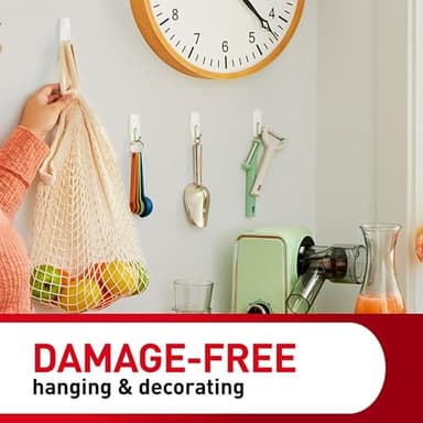 Command 5 lb Large Utility Hooks, 7 Wall Hooks and 12 Command Strips, Damage-Free Hanging with Adhesive Strips, No Tools for Hanging, Organization and Storage - Image 6