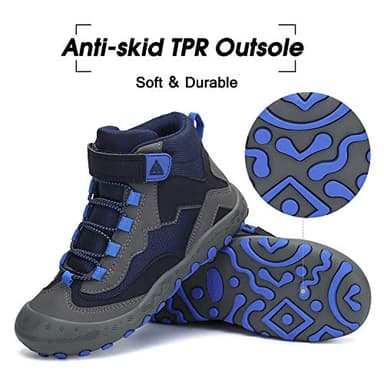 Mishansha Kids Hiking Boots Toddler Girls Boys Hiking Shoes Water-Resistant Anti-Collision Non-Slip Athletic Outdoor Trekking Boots - Image 6