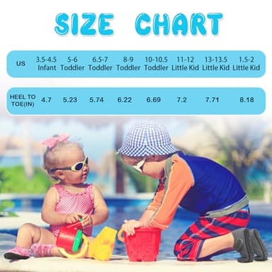 BARERUN Water Shoes Toddler Boys Girls Quick Dry Barefoot Aqua Shoes Swim Pool Beach Shoes Non Slip Breathable Sandals Lightweight Summer House Slippers LightgreyHole 3.5-4.5 - Image 2