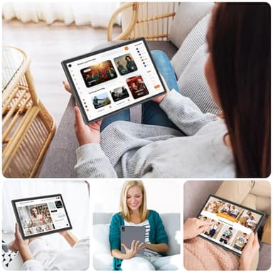 Android 15 Tablet with Keyboard, 16GB（8+8）RAM+256 Storage(Expand to 2TB), 8000mAh Battery, Widevine L1,10 Inch Tablets with 5G/2.4G WiFi, BT5.0, GMS Certified, with Mouse, Case, Stylus（Black Case） - Image 7