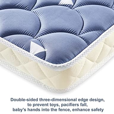 Premium Foam Mini Crib Mattress 38“ x 24” x 4”, Dual Sided with Soft Breathable Fabric, Noiseless and Odorless, Comfortable and Firm, Fits Most Mini Cribs (Does Not Fit Playard or Standard Crib) - Image 4