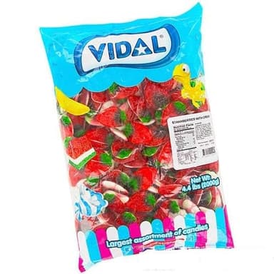 Gummi Strawberries with Cream 4.4 pound bulk strawberry gummy candy - Image 2