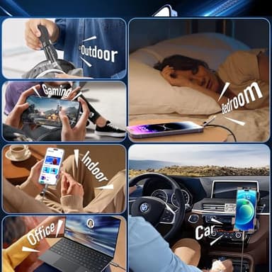 USB C to USB C Cable 6 ft 240W, 4 in 1 Charging Cable, Fast Charging Braided Multi Charger Cord with Type C/USB A/L Port for iPhone 16/15 /14 Series MacBook iPad Pixel Samsung Switch PS5 Tablet - Image 8