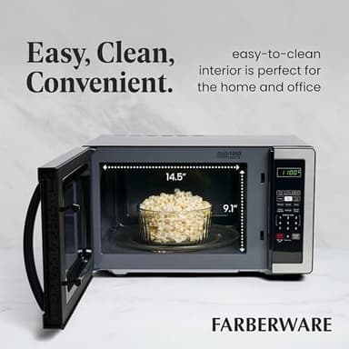 Farberware FMWO11AHTBKB 1.1 Cu. Ft. Stainless Steel Countertop Microwave Oven - Image 5