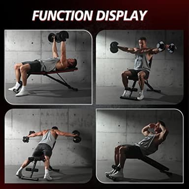 Orinar Weight Bench Press, Strength Training Adjustable Workout Benches for Full Body, Gym Benches for Incline Decline Exercise - Image 5
