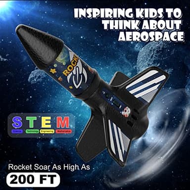 Rocket Launcher for Kids, Self Launching Motorized Air Rocket Toy, Outdoor Toys for Ages 8-12, Model Rockets with Parachute Safely Land, Spaceship Launch up to 200 ft Birthday Gifts for Boys - Image 4