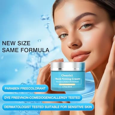 Owerici Neck Firming Cream, Tighten and Lift Neck Cream Tightening Lifting Sagging Skin, Tighten & Lift Neck Cream for Wrinkles Sagging Skin for an Even Skin Tone and Neck Lift - Image 4
