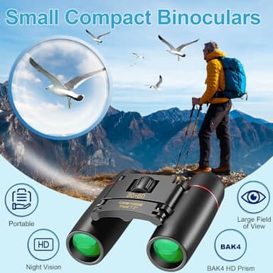 30X60 Binoculars for Adults and Kids,High Powered Small Foldable Compact Binoculars for Bird Watching,Hunting,Concert,Theater, Opera,Traveling,Tourism - Image 2