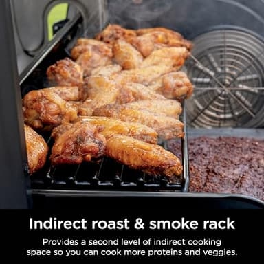 Ninja FlexFlame, Grill and Smoker, Electric and Propane Grill, Roaster, BBQ Grill, 5-in-1 Cooking System, 3 Burner, Digital Control, Outdoor Cooking, Griddle, Pizza Maker, Stainless Steel, PG301 - Image 9