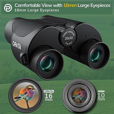 Compact Binoculars for Adults High Powered - OPAITA 20x32 Small Binoculars for Adults Kids with Low Light Vision for Hunting Cruise Ship Travel Concert Hiking - Image 4