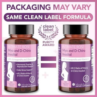 Intimate Rose Myo-Inositol & D-Chiro Inositol Supplement for Women - Hormone Balance & Ovarian Support for Women - Ideal 40:1 Ratio, Vitamin D3 + Ashwagandha - Image 8