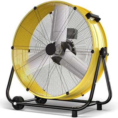 MEPTY 600W Heavy Duty Industrial Drum Fan - 36 Inch High Velocity Floor Fan with 3 Speeds, 360° Tilt, 21800 CFM Metal Air Circulator for Shop, Warehouse, Garage, Workshop, Factory, Basement - Image 1