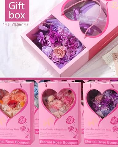 Flowers Gifts for Mom,Flowers Roses Bouquet Gifts for Women,Wife,Grandma and Best Friend/Flower for Delivery Prime/Purple Rose - Image 4