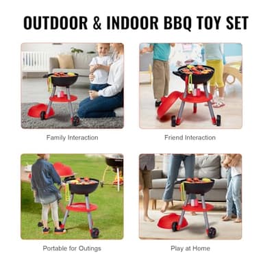 VEVOR 28 PCS BBQ Grill Playset, Kids Toys Kitchen Playset with Sound & Light, Little Chef Play, Interactive Grill Play Food Cooking Playset Barbecue Toy Grill for Toddlers Boys Girls 3-5 Birthday Gift - Image 6