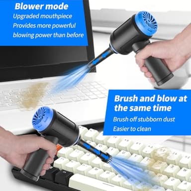 Meudeen Air Duster - Computer Vacuum Cleaner - for Keyboard Cleaning - Cordless Canned Air - 110000RPM Powerful PC Cleaner(VC08) - Image 2