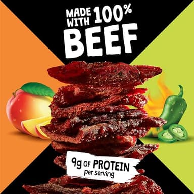 Jack Link's DUOs Jalapeño and Mango Beef Jerky, Shareable Under 100 Calories Snack Packs with 9g of Protein, Bulk Pack of Individual Bags of Meat Snacks – 3.25oz (8 Count) - Image 3