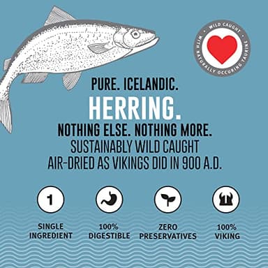 Icelandic+ Whole Fish Herring - 9oz Bag - Dog Treats, Pure Wild-Caught & Air-Dried, Single Ingredient Snack, Pet Chew, Just The Fish Nothing Else - Image 4