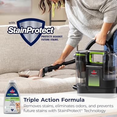 BISSELL® Little Green® Max Pet Portable Carpet and Upholstery Deep Cleaner, Car/Auto Detailer, with Self-Cleaning Tough Stain Tool and Pet Hair Removal Tool (3860) - Image 7