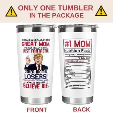 UMACVN Gifts for Mom from Daughter Son - Christmas Gifts for Mom Wife - Birthday, Christmas, Valentines Day Gift for Moms - Gift for Mama, Moms, Mother - 20 Oz Stainless Steel White Tumbler - Image 2