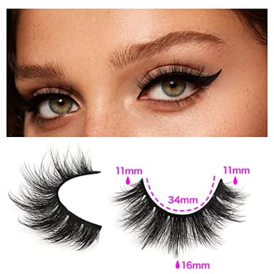 14 Pairs Wispy Mink Lashes False Eye Lashes Natural Look 5D Volume 16mm Fake Eyelashes Pack by TNFVLONEINS - Image 2
