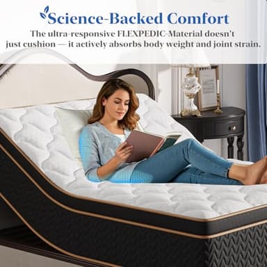 Queen Mattress, 12-Inch Deluxe Hybrid Mattresses, Fiberglass-Free Memory Foam Mattress in a Box, Individual Pocket Spring-Motion Isolation-Medium Firm-Extra Edge Support,365 Nights Trial,CertiPUR-US - Image 7