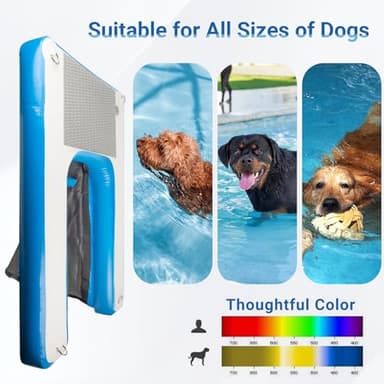 Toriexon Inflatable Dog Boat Ramp 48" L × 32" W- Durable, Puncture-Resistant Surface Ensures Safe, Pool Ramp for Dogs Up to 180 Pounds, Perfect for Pools, Lakes, and Beaches - Image 5