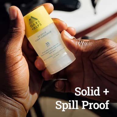 Oars + Alps Clear Face Sunscreen Stick, SPF 35 Travel Sunscreen Roll On for Face & Body, SPF Stick with Vitamin E & Antioxidants, Water & Sweat Resistant, All Skin Types, Moisturizing, 1.7oz, 1pk - Image 7