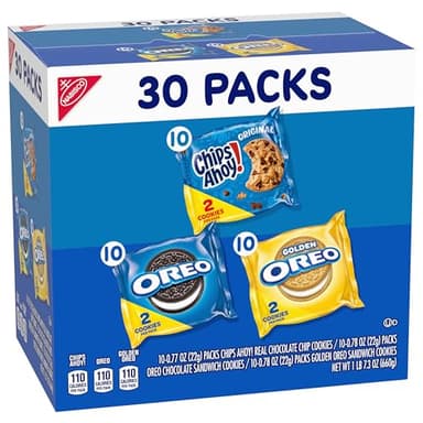 Nabisco Sweet Treats Cookie Variety Pack OREO, OREO Golden & CHIPS AHOY!, 30 Snack Packs (2 Cookies Per Pack) - Image 10