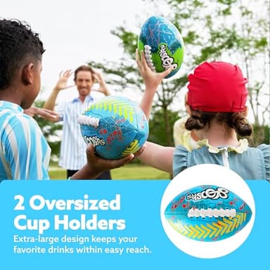 Sloosh 2Pcs Swimming Pool Waterproof Football, 8.5" Sport Pool Football, Water Outdoor Sports Pool Toy for Backyard, Pool Play, Beach Game - Image 2