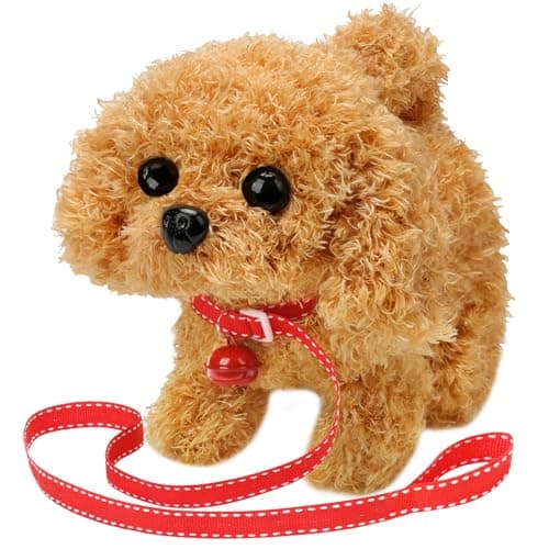 KSABVAIA Plush Teddy Toy Puppy Electronic Interactive Dog - Walking, Barking, Tail Wagging, Stretching Companion Animal for Kids Toddlers. - Image 1